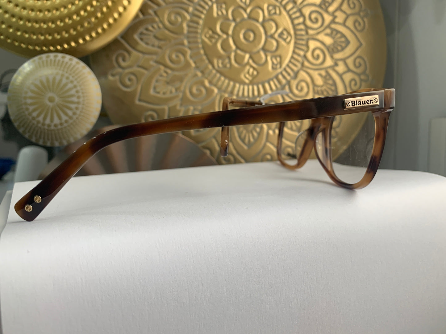 Blauer BL046 occhiale da vista marrone celluloide laterale
