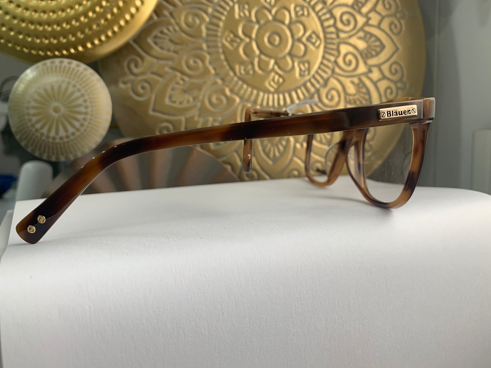 Blauer BL046 occhiale da vista marrone celluloide laterale