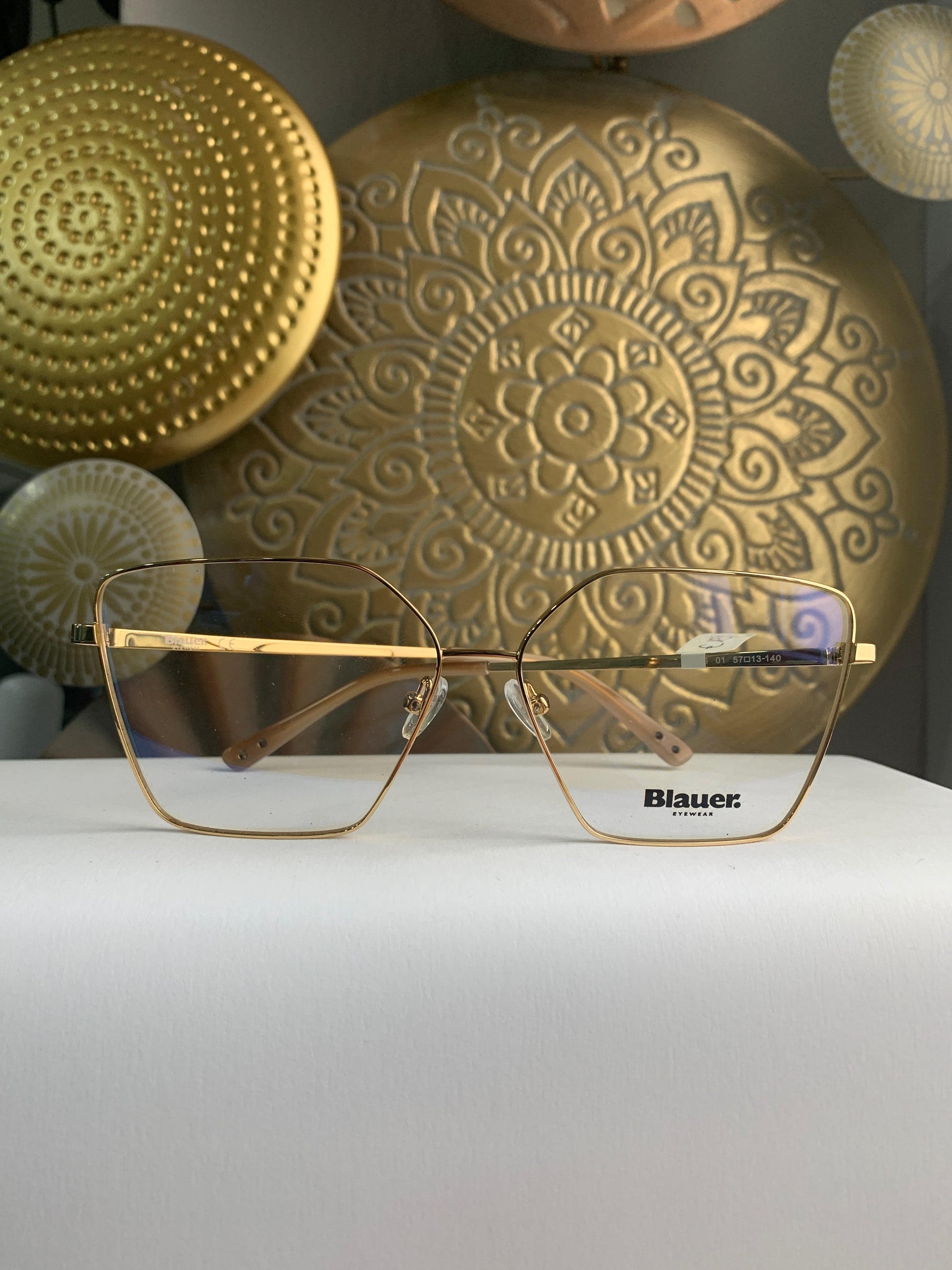 Blauer BL056 occhiale da vista metallo oro frontale