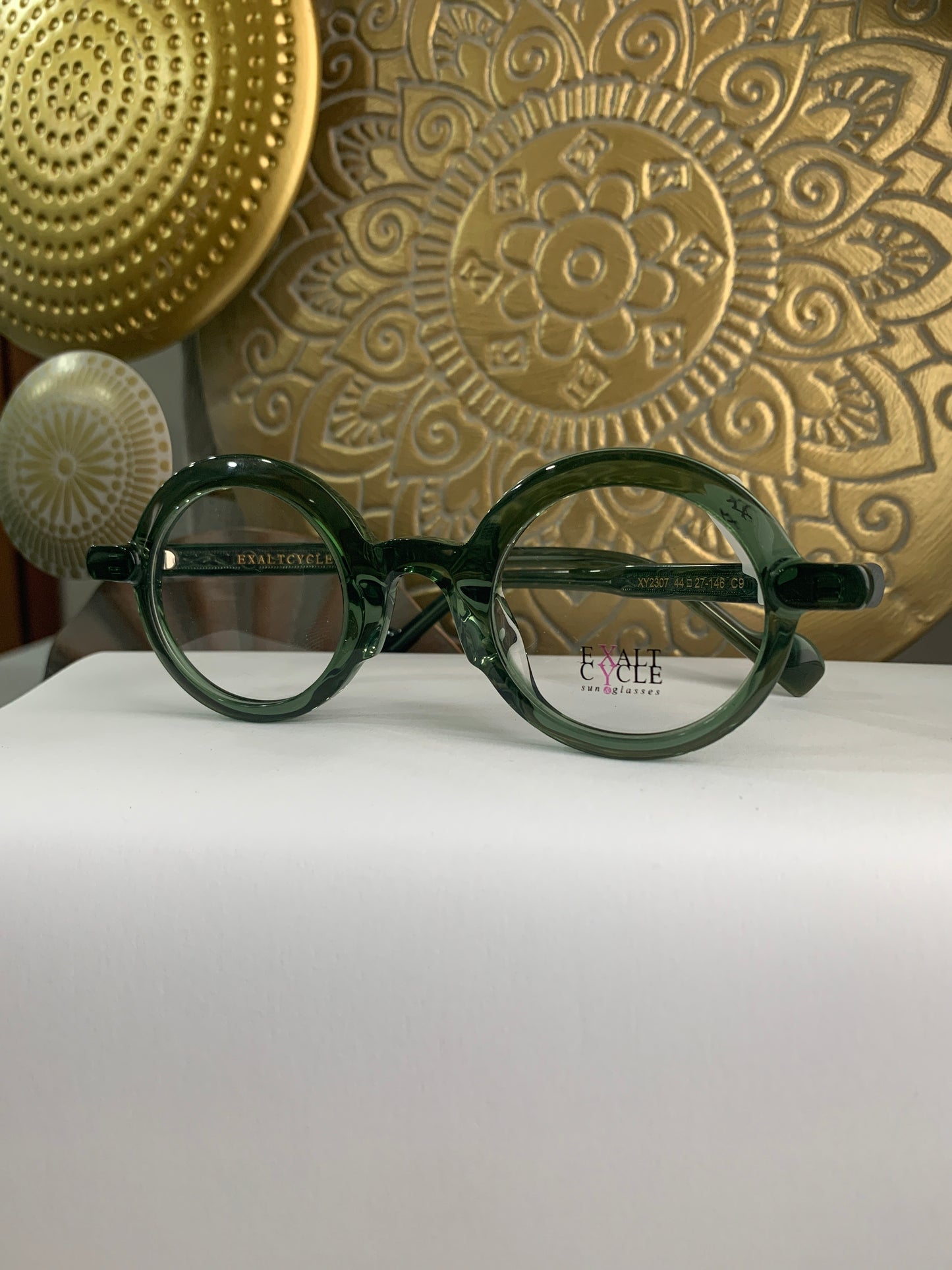Exalt Cycle XY2307 occhiale da vista rotondo verde cristal frontale