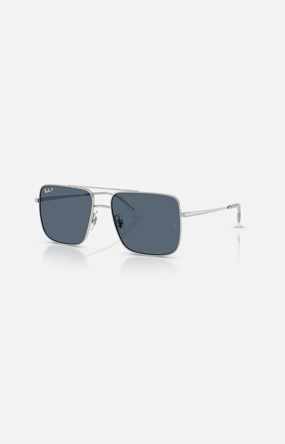 Ray-Ban Ari RB3758 0032V occhiale da sole metallo argento lenti blu