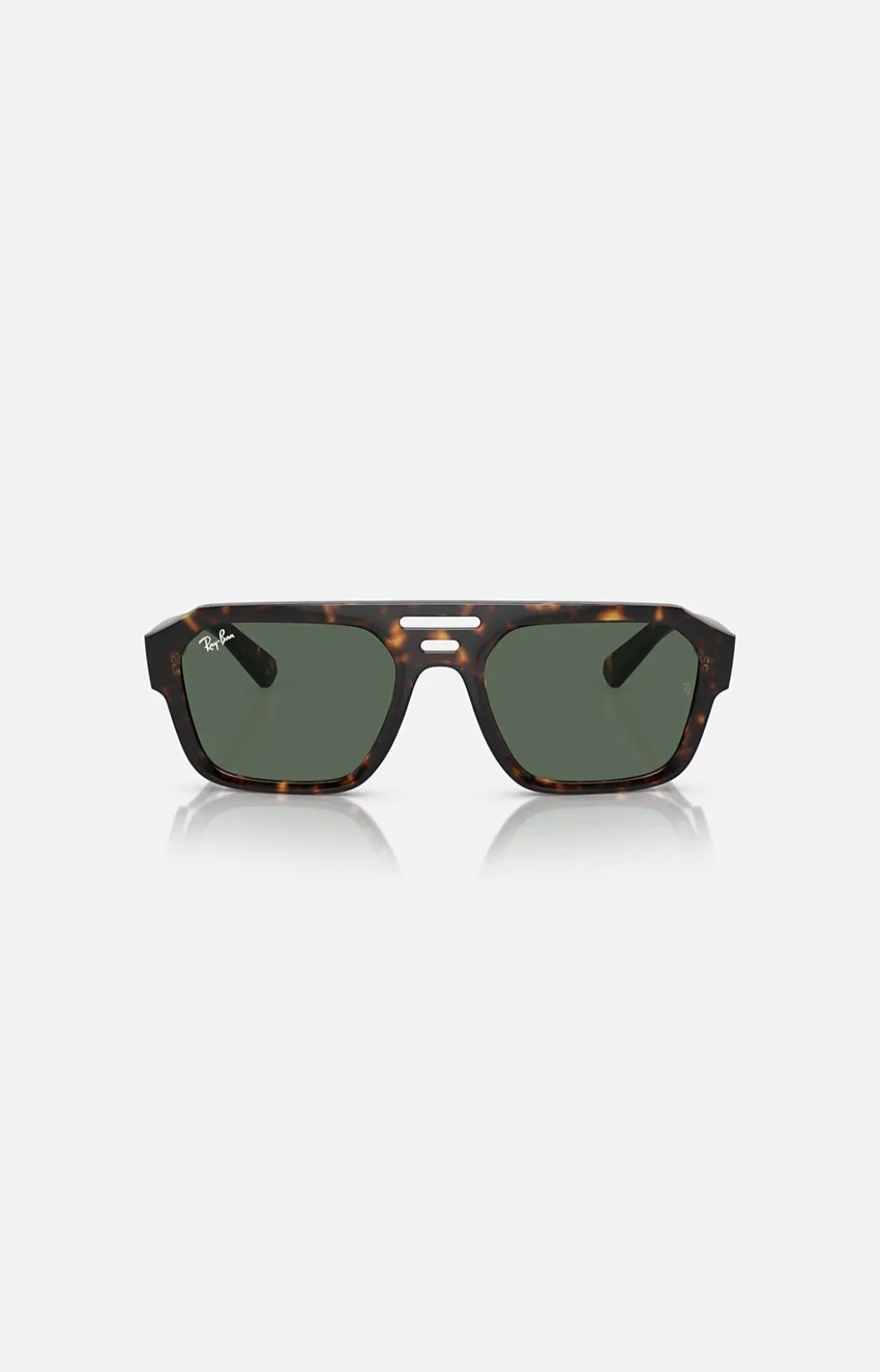 Ray-Ban Corrigan RB4397 Bio Based occhiale da sole tartarugato celluloide frontale