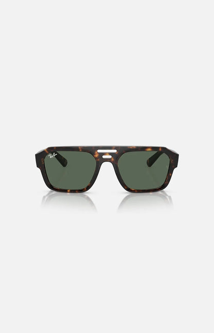 Ray-Ban Corrigan RB4397 Bio Based occhiale da sole tartarugato celluloide frontale