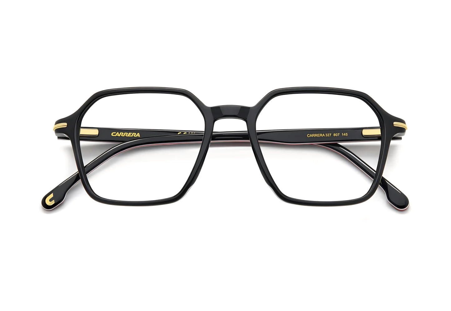 Carrera Vista 327 colore 807 nero con dettagli rossi bianchi ed oro fronte