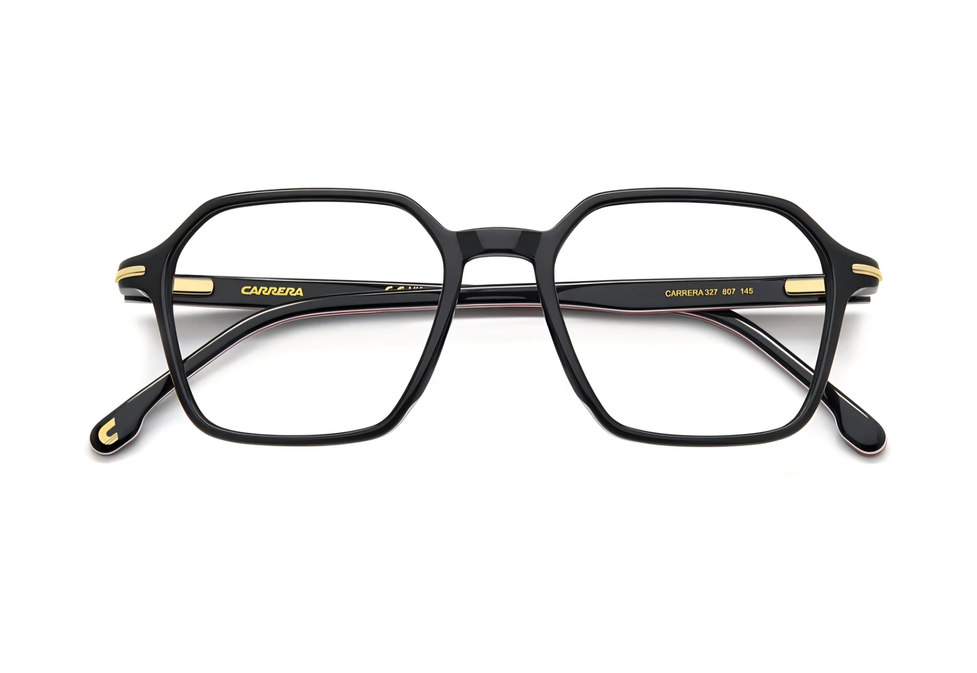 Carrera Vista 327 colore 807 nero con dettagli rossi bianchi ed oro fronte