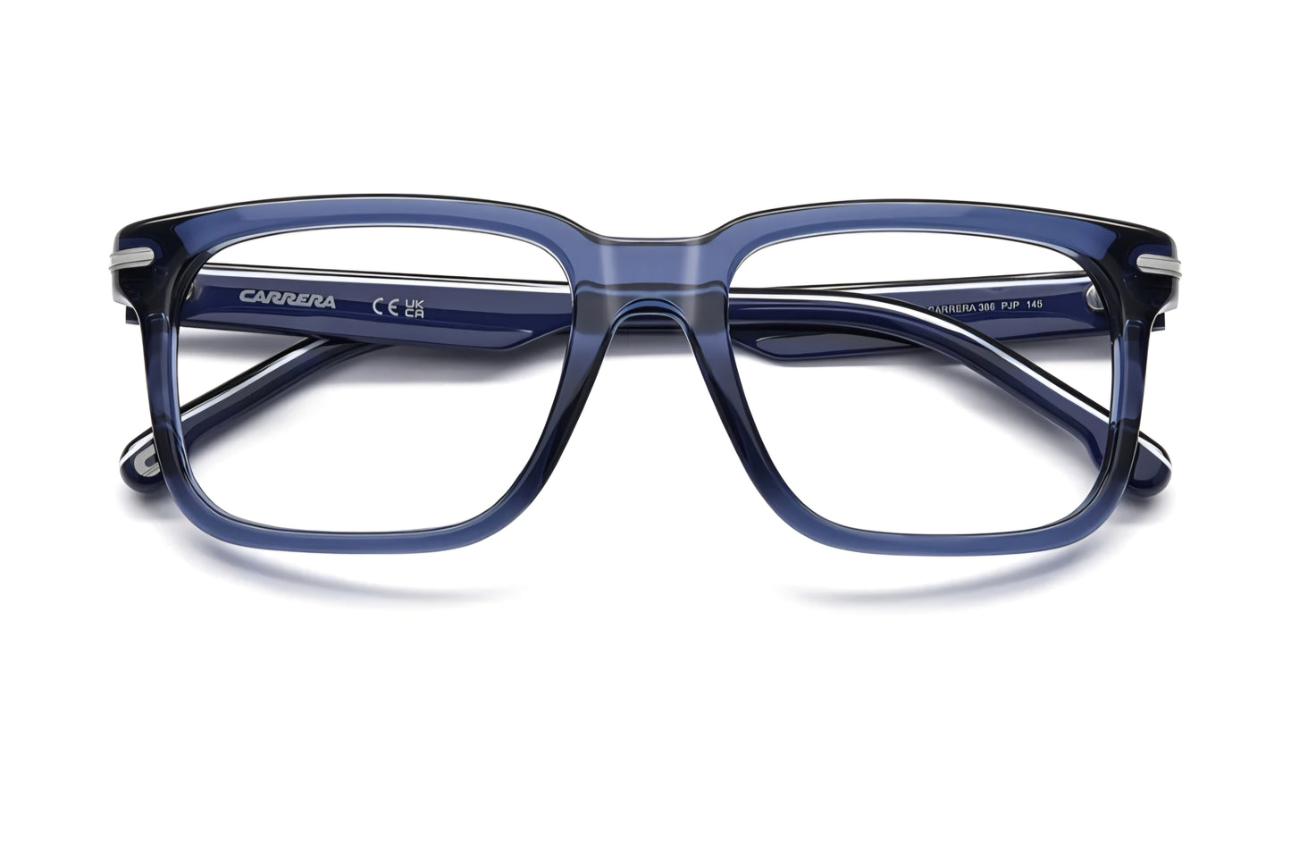 Carrera Vista 386 colore blu cristal con linee bianche sull'asta frontale