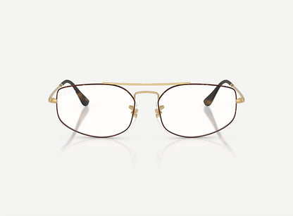 Montatura Ray-Ban RB 6545 Explorer 5 in metallo tartarugato con dettagli oro fronte