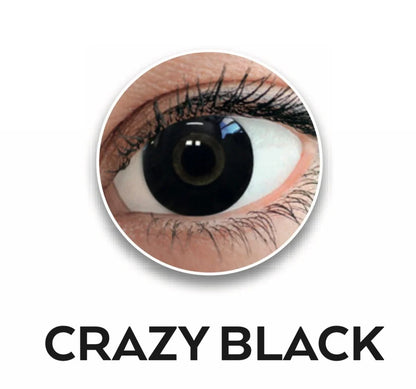 Lenti a contatto colorate giornaliere monouso Halloween - Cosplay - Carnevale crazy black