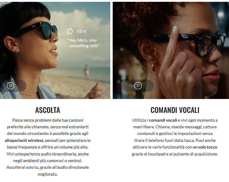 Ray-Ban Meta Gen1 Skyler RW4010 occhiale smart shiny black dettagli